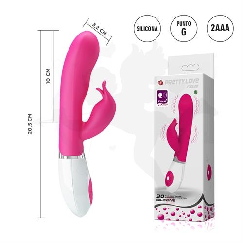 Vibrador con estimulador de clitoris y control mediante VOZ