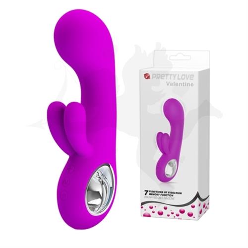 Vibrador con estimulacion clitorial y carga USB